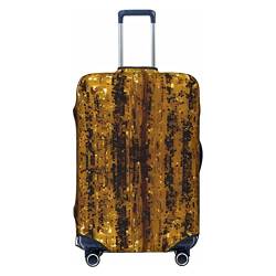 NUJAKE Goldfarbene Pailletten-Kofferabdeckung für Reisegepäck, robust, für 45,7-81,3 cm (18-32 Zoll), Schwarz , M von NUJAKE