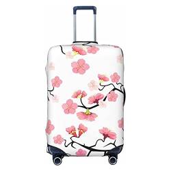 NUJAKE Koffer-Abdeckung mit japanischer Kirschblüte, langlebig, für Reisegepäck, Schutz für 45,7 - 81,3 cm, Schwarz , L von NUJAKE