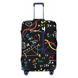 NUJAKE Mathematik und Physik Koffer Abdeckung Durable Reise Gepäck Abdeckung Schutz Für 18-32 Zoll, Schwarz , M von NUJAKE