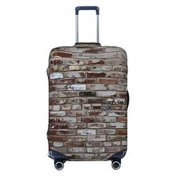 NUJAKE Old Brick Wall Koffer Abdeckung Durable Reise Gepäck Abdeckung Schutz Für 18-32 Zoll, Schwarz , M von NUJAKE