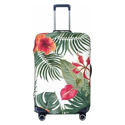 NUJAKE Sommer Hawaii-Koffer-Abdeckung, langlebig, Reisegepäck-Abdeckung, Schutz für 45,7-81,3 cm, Schwarz , XL von NUJAKE