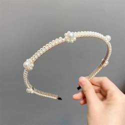 Elegante künstliche Perlen, Haarband, Haarschmuck, modische Kristall-Haarreifen, handgefertigt, Stirnband, Kopfbedeckung für Mädchen und Frauen von NUKAF