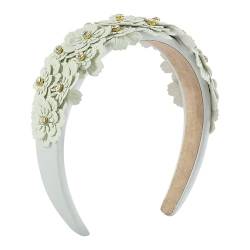 Frauen Mädchen Leder Blume Strass Haarband Stirnband Erwachsene Haarschmuck Haarschmuck Haarschmuck von NUKAF