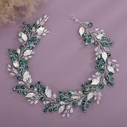 Kristall-Stirnband für Partys, Brautschmuck, handgefertigt, Blatt, Hochzeit, Haarschmuck, Kopfschmuck, trendiger Damen, Brautkopf, Schmuck, Ornament von NUKAF