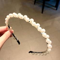 Neue Frauen Vollperlen Haarbänder Elegant Sweet Stirnband Einfache Haarreifen Kopfband Koreanische Handarbeit Hochzeit Haarschmuck Geschenk von NUKAF