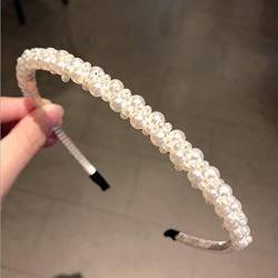 Neue Frauen Vollperlen Haarbänder Elegant Sweet Stirnband Einfache Haarreifen Kopfband Koreanische Handarbeit Hochzeit Haarschmuck Geschenk von NUKAF