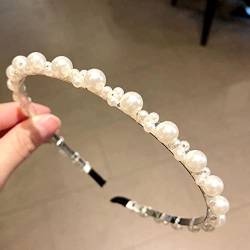 Neue Frauen Vollperlen Haarbänder Elegant Sweet Stirnband Einfache Haarreifen Kopfband Koreanische Handarbeit Hochzeit Haarschmuck Geschenk von NUKAF