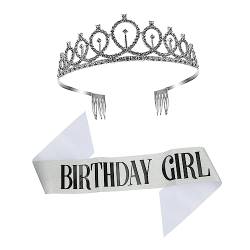 NUOBESTY 1 Satz Partydekoration Stirnbänder für Mädchen Geburtstagsfeierzubehör für Frauen Stirnband geschenk Partygirl Schärpe Partybevorzugung bilden Gürtel Kleidung einstellen schmücken von NUOBESTY