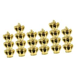 NUOBESTY 20 Stk vergoldete Silberkrone Perlenohrringe Schmuck-Anhänger Halskette bastelmaterial Schlüsselringe Strassschmuck einzigartigen Charme Mini-Kronen-Anhänger Phönix-Krone schmücken von NUOBESTY