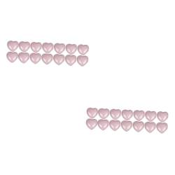 NUOBESTY 28 Stk rosa Edelsteine Meditationszauber Tischdekoration Stanzrohlinge aus Metall Rosenherz Desktop-Schmuck für zu Hause schmuckstein selber machen Herzförmig Energiestein Kristall von NUOBESTY