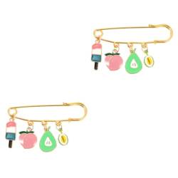 NUOBESTY 2st Anti-expositions-brosche Kleiderbrosche Hosenspanner Für Die Taille Labret-schmuck Kleidung Sicherheitsnadel Obx-schmuck Frauen Broschen Eisen Pullover Stift Fräulein Legierung von NUOBESTY