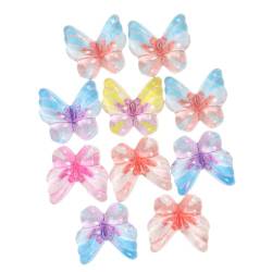 NUOBESTY 4 Sätze schmetterlinge haarschmuck butterfly ohrringe Schmetterlinge für Bastelprojekte Armband Handyhülle kleiner Schmetterling schmücken 3d Modell Harz von NUOBESTY
