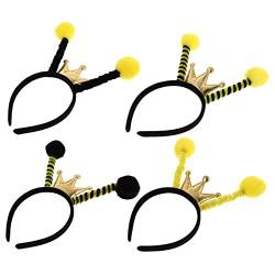 NUOBESTY 4 Stück Insekten-antennen-stirnband Ameisenkopf Bopper Ameise Kopfbedeckung Ameise Kostüm Kopfbedeckung Mit Ameisenohren Antennen Stirnband Baby Biene Schwamm Karikatur von NUOBESTY