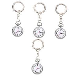 NUOBESTY 4 Stück Kinder-Digitaluhr -Schlüsselanhänger Digitaluhr Für Jungen Schlüsselschnalle Uhr -Taschenuhr Taschenuhren Kinderuhr Clip-On-Uhr von NUOBESTY