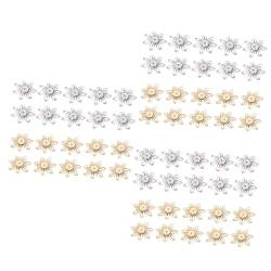 NUOBESTY 600 Stk Perlen zur Schmuckherstellung DIY Haarband Teil Distanzperlenkappen Blumenperlenkappen anhänger zubehör Spacer-Blumen-Charme Zubehör für Kopfbedeckungen Eisen Stirnband von NUOBESTY