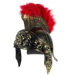 NUOBESTY Helm Für Römische Soldaten Wikinger-Kopfbedeckung Gladiatorenhelme Spartaner Römische Krieger Griechischer Kostümhelm Mittelalterlicher Helm Wikinger-Kostüm-Requisiten von NUOBESTY