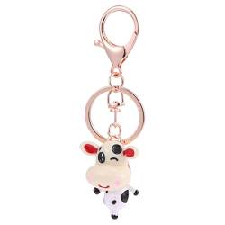 NUOBESTY Kuh Keychain Rind Kuh Schlüsselanhänger Tier Schlüssel Charme Ochsen Jahr Keychain Charme Legierung Schlüssel von NUOBESTY