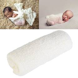 NUOLUX Neugeborenes Baby Fotografie Foto Prop Stretch Wrap Baby Lange Ripple Wrap (Off-White Farbe) von NUOLUX