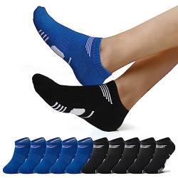 NUOZA Sneaker Socken Damen 35-38 Herren Sportsocken Kurze Laufsocken Wandersocken Running Socks Unisex Halbsocken 10 Paar Schwarz Blau von NUOZA