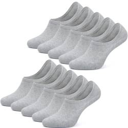 NUOZA Sneaker Socken Damen Herren 10 Paar Füßlinge Footies Unsichtbare Kurze No Show Socken-A100,Grau,47-50 von NUOZA