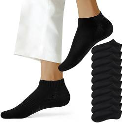 NUOZA Socken Damen 35-38 Sneaker Socken 10 Paar Socken Kurze Herrensocken Sportsocken Baumwolle, 201-Schwarz von NUOZA