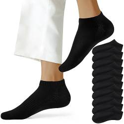 NUOZA Socken Herren 39-42 Damen Sneaker Socken 10 Paar Sneaker Damen Schwarz Kurze Halbsocken Baumwolle, 201 von NUOZA