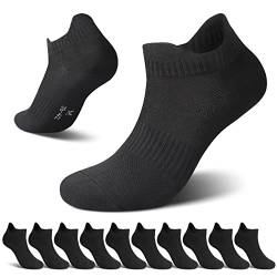 NUOZA Socken Herren 43-46 Sneaker Damen Schwarz 10 Paar Kurze Halbsocken Baumwolle Knöchelsocken Unisex,209 von NUOZA