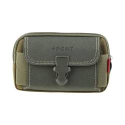 Männer Vintage Hüfttasche Handytasche Sport Gürtel Hüftgurt Schlaufe Holster Brieftasche Tragen für Fall Geldbörse Handy Geldbörse Brieftasche für Männer, grün, Horizontal von NURCIX