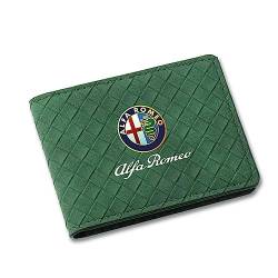 NURCIX Auto Führerschein Geldbörse Ausweis Kreditkartenhalter für Alfa Romeo Giulia Stelvio 156 159 Tonale Brera Giulietta Disco Volante Spide,Green Style von NURCIX