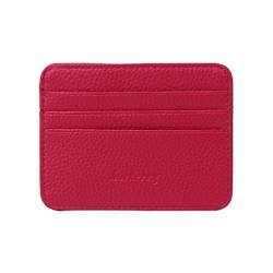 NURCIX Herren Business Tasche Slim Dünn ID Kreditkarte Geld Halter Brieftasche Kordelzug Rucksack für Kinder, rot von NURCIX