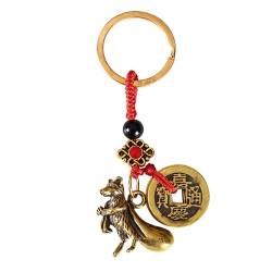 NURCIX Schlüsselanhänger Kupfer Maus Schlüsselanhänger Tasche Schlüsselring Feng Shui Anhänger Auto Schlüssel Dekoration Viel Glück Anhänger Dekoratives Geschenk von NURCIX