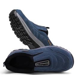 Orthopädische Herrenschuhe, Slip-on-Schuhe, leichte Schuhe Freihändig, Orthopädische Schuhe Zum Gehen, Freizeit Bootsschuhe, Für Spaziergänge Im Freien Hallux valgus Schuhe ( Color : Blue , Size : 42 von NURCIX