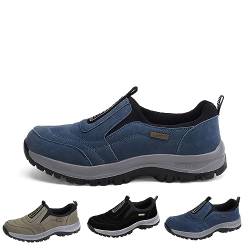 Orthopädische Herrenschuhe, leichte Schuhe Freihändig, Slip-on-Schuhe, Orthopädische Schuhe Zum Gehen, Freizeit Bootsschuhe, Für Spaziergänge Im Freien Hallux valgus Schuhe ( Color : Blue , Size : 43 von NURCIX