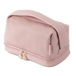 Summer Toast Make-up-Tasche, Organizer, Kosmetiktaschen, Make-up-Tasche, Strandtasche, Reise-Kulturbeutel für Frauen und Mädchen, rose, L von NURCIX