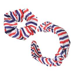 NUSITOU 1 Set Amerikanische Flagge Stirnband Haargummis Frauen Kopfschmuck Haargummis Für Frauen Modische Stirnbänder Geknotetes Stirnband Für Frauen Haarschmuck Für Frauen Mädchen von NUSITOU