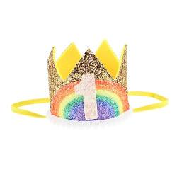 NUSITOU digitale Krone für Kinder exquisites Kronen-Haarband Haarschmuck für Kleinkinder Haarbänder Tiara Kinderzahl Regenbogenkrone Kostümzubehör Anzahl Stirnband das Foto Baby von NUSITOU