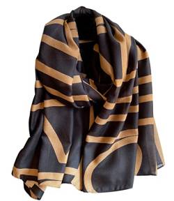 NUWEERIR Damen Schal aus Baumwolle und Leinen, groß, 177,8 x 89,9 cm, 08, Einheitsgröße von NUWEERIR