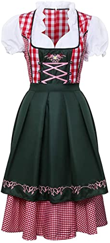 NUWIND Kostüm Bayerisches Damen Trachtenkleid Oktoberfest Dirndl Gr. Medium, Schwarz/Rosa von NUWIND