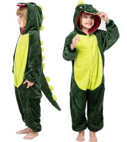 NVTRSD Dinosaurier Jumpsuit Kostüm Kinder, Tier Onesie für Mädchen Jungen Kinder(120) von NVTRSD