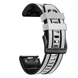 NVVVNX QuickFit-Armband aus Leder und Silikon, für Garmin Fenix 7 / 7X / 6 / 5 / 5X Plus / Epix Gen 2 / Descent G1 Watcband Armband, 22 mm, 26 mm, 22mm Fenix 7-Epix, Achat von NVVVNX