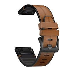 NVVVNX Quickfit Smartwatch-Armband für Garmin Fenix 6 6X Pro 5X 5 Plus 3 3HR 935 945 S60, echtes Leder, Silikon, 22 mm, 26 mm, 26mm Fenix 6X 6XPro, Achat von NVVVNX