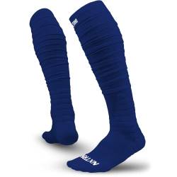 Nxtrnd XTD Scrunch Fußballsocken, extra lange gepolsterte Sportsocken für Herren & Jungen, Marineblau, Large von NXT NXTRND