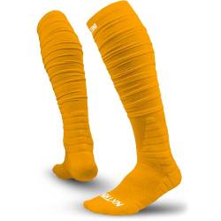 Nxtrnd XTD Scrunch Fußballsocken, extra lange gepolsterte Sportsocken für Herren & Jungen, gelb, Medium von NXT NXTRND