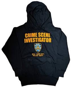 NYPD Crime Scene Investigation Hoodie CSI Sweatshirt Marineblau Gr. L, navy von NYC FACTORY