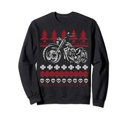 Ugly Christmas Motorcycle Biker Holiday Tree Skull Sweatshirt von NYC-Motorrad-Geschenke für Männer