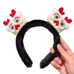 Chinesisches Tier-Stirnband für Damen und Mädchen, niedliche Dekorationen, Kopfbedeckung, Plüschtier für Neujahr, Party, Cartoon-Haarbänder für Frauen von NYCEMAKEUP