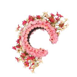 Stilvoller Blumenkranz, ethnische Blumen, Stirnband, Ornament, Kopfschmuck für Festivals und Fotoshootings, Hochzeitshaarschmuck von NYCEMAKEUP