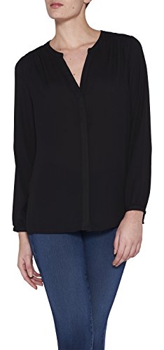 NYDJ Damen Biesen, 3/4-Ärmel Bluse, Schwarz, X-Large von NYDJ