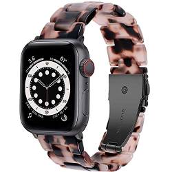 NYENEIL Kompatibel für Apple Watch Armband 38mm 40mm 41mm 42mm 44mm 45mm 49mm Ersatzbänder für die iWatch Serie SE 8/7/6/5/4/3/2/1 Mann Frau (38MM/40MM/41MM, pink black) von NYENEIL