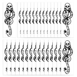 30 Stück Totenkopf- Und Schlangen-Tattoo-Aufkleber, Halloween-Tattoo-Aufkleber, Dunkle Stil-Tattoo-Aufkleber, Temporäre Tattoo-Aufkleber, Hohle Tattoo-Aufkleber, Cosplay-Tattoo-Aufkleber von NYGGTYK